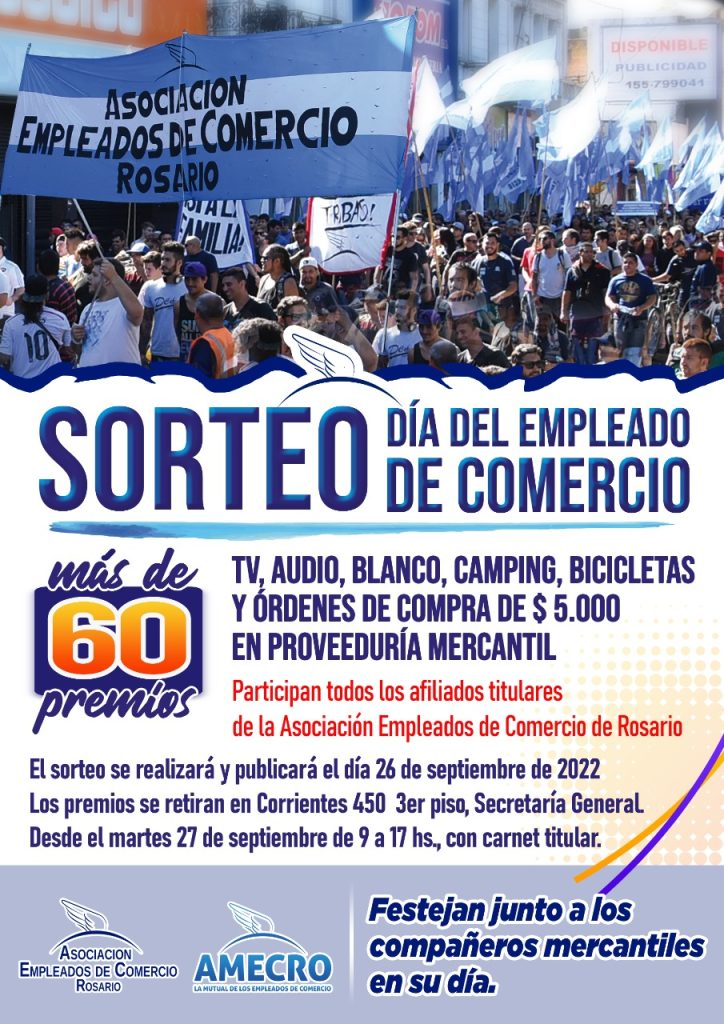 Gran Sorteo por el Día del Empleado de Comercio Asociación Empleados de Comercio de Rosario